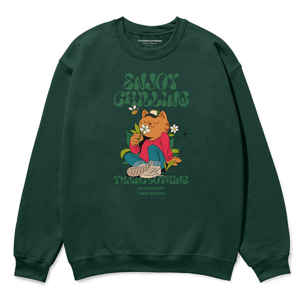 Enjoy Chilling Cat Sweatshirt