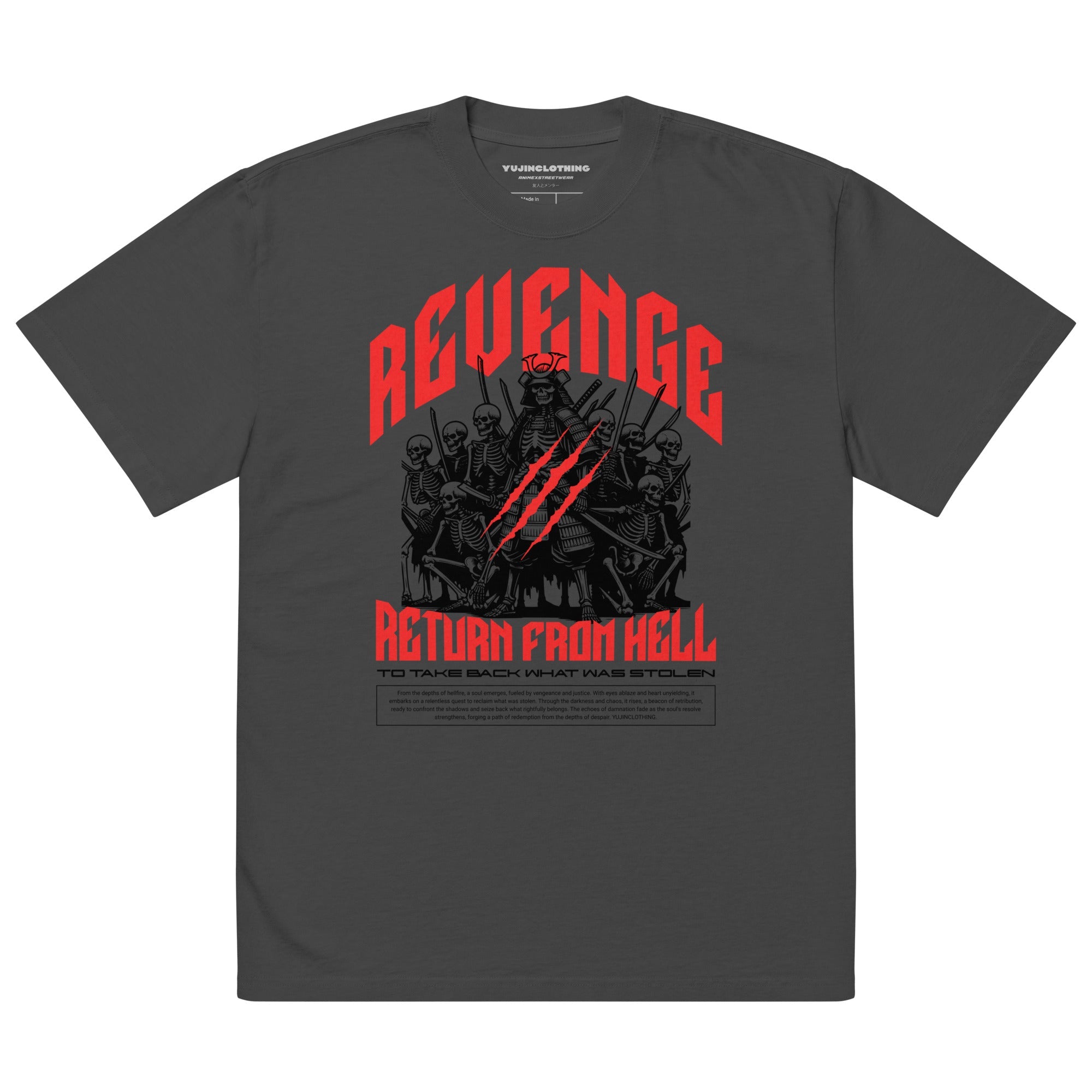 Revenge Oversized Faded T-Shirt